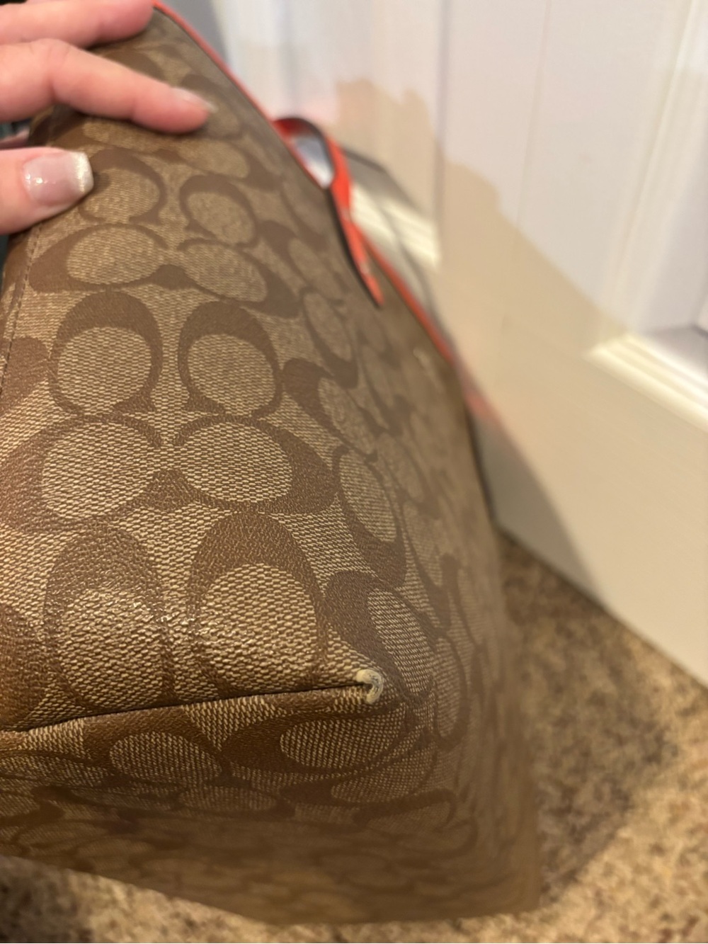Coach Brown Signature Tote with Wallet - Picture 6 of 13